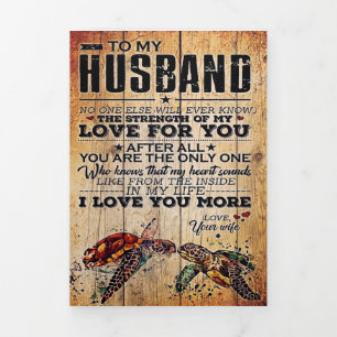 To My Husband Love Quotes Dreifach Gefaltete Ankündigung