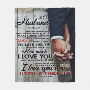 To My Husband Present New Home Gift Fleecedecke