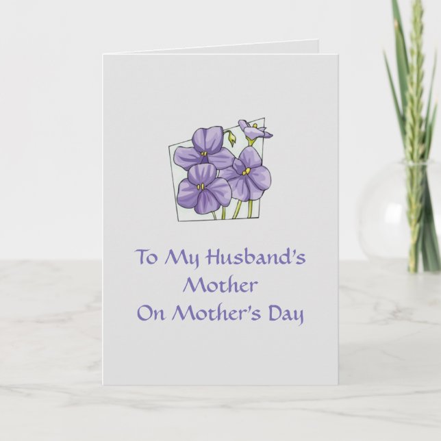 To My Husband's Mother PUR Karte (Vorderseite)