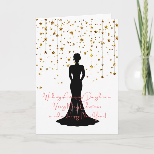 To my incredible daughter at Christmas  Karte (Vorderseite)