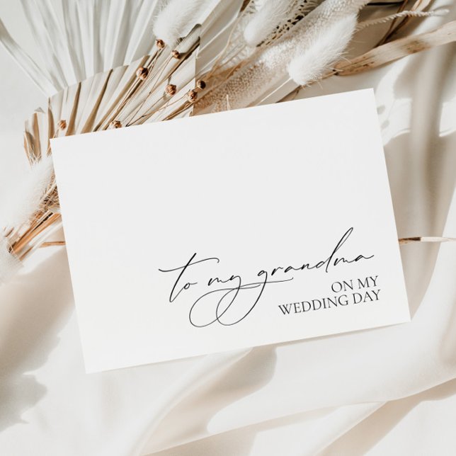 "To my Oma on my Wedday" Card ("To My Grandma On My Wedding Day" Card)