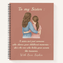 To My Sister – Custom Photo Notebook Gift Notizbuch