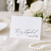 "To My Stepdad on my Wedday"-Message-Card