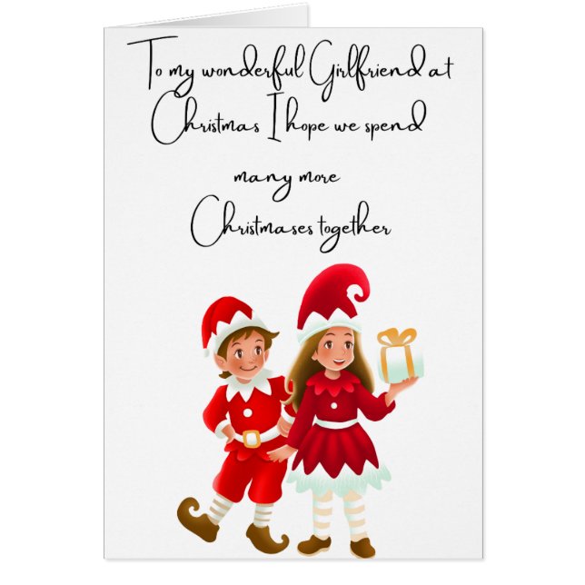 To my Wonderful Girlfriend at Christmas card (Vorne)