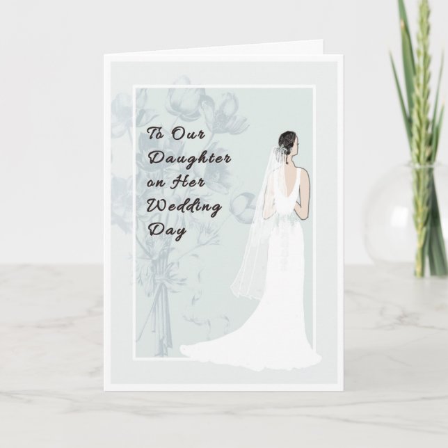 To our Daughter on her Wedding Day Card Karte (Vorderseite)