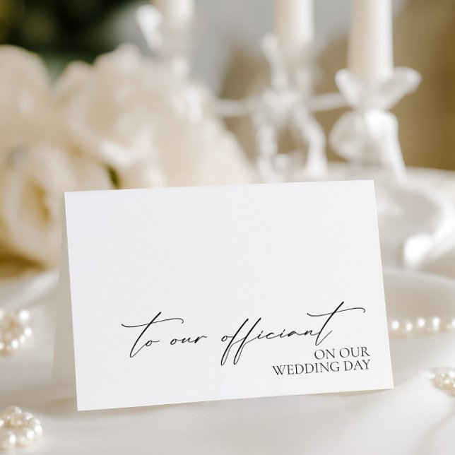 "To Our Officiant On Our Wedding Day" Card Dankeskarte (To Our Officiant On Our Wedding Day" Card)