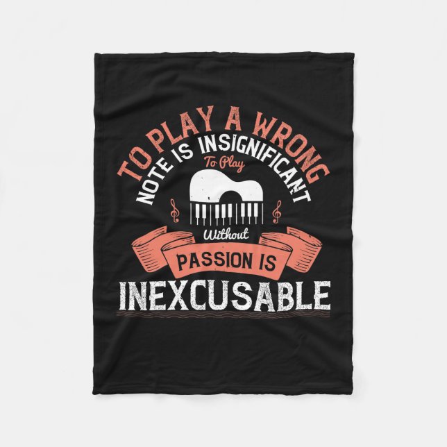 To Play A Wrong Note Is Insignificant Fleecedecke (Vorderseite)