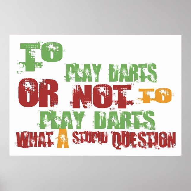To Play Darts Poster (Vorne)
