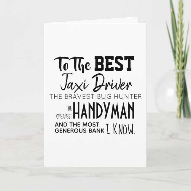 "To the best" - Happy Father's Day Card - Funny Karte (Vorderseite)