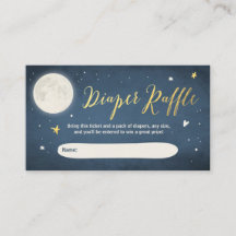 To the moon and back Baby Shower Diaper Raffle