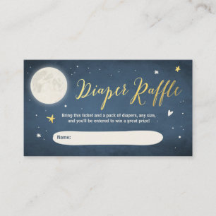 To the moon and back Baby Shower Diaper Raffle Begleitkarte