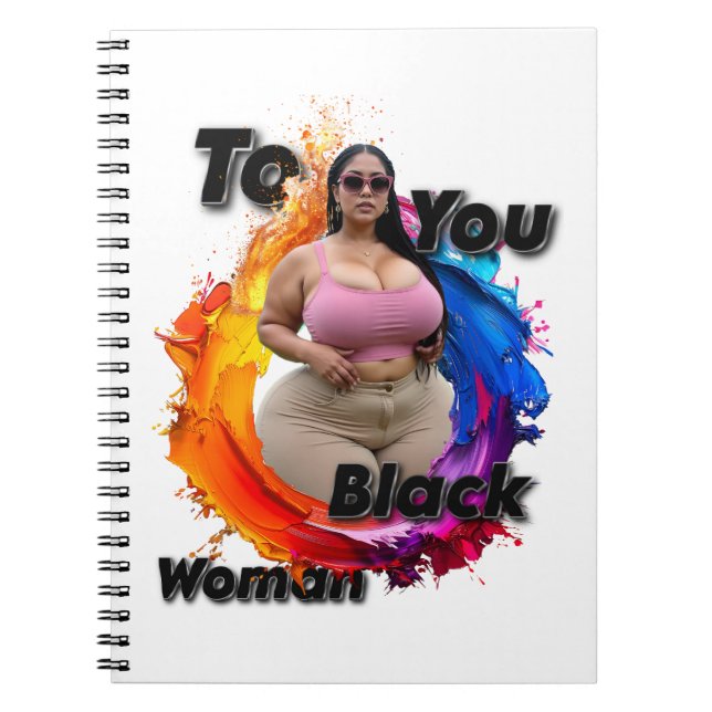 To You Black Woman Notizblock (Vorderseite)