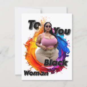 To You Black Woman Postkarte