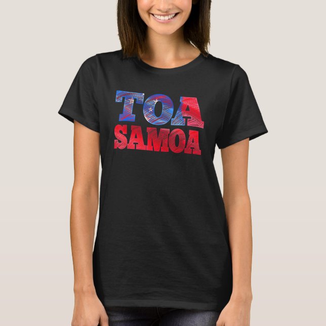 Toa Samoa oder samoanische Flagge oder Rugby T-Shirt (Vorderseite)
