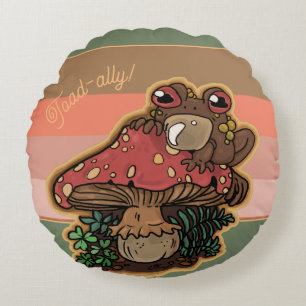 Toad-allyToadstool Toad Rundes Kissen
