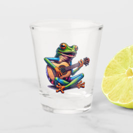 Toad and Guitar Funny Cartoon Schnapsglas