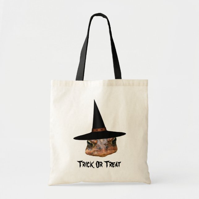 Toad Face Hexenhut Halloween Funny Tote Bag Tragetasche (Vorne)