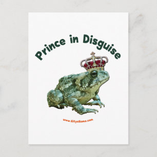 Toad Frog Prince in versteckter Form Postkarte