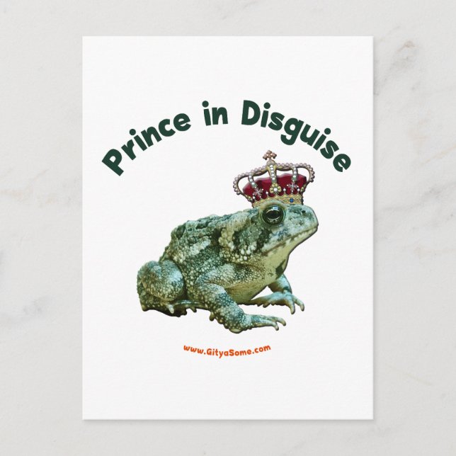 Toad Frog Prince in versteckter Form Postkarte (Vorderseite)