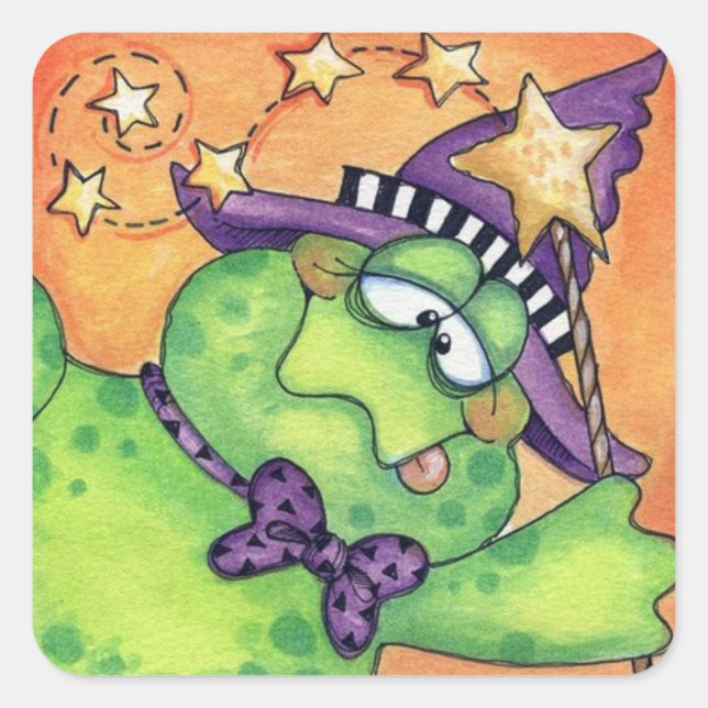 Toad Magic Quadratischer Aufkleber (Vorderseite)
