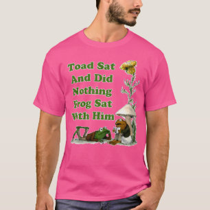 Toad saß und tat nichts Frosch saß mit seinem Klei T-Shirt