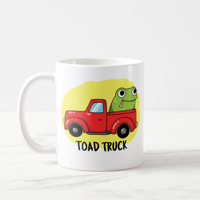 Toad Truck Funny Tow Truck Puff Kaffeetasse (Links)