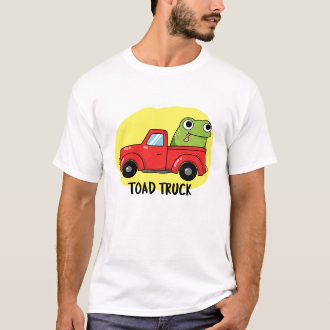 Toad Truck Funny Tow Truck Puff T-Shirt (Vorderseite)
