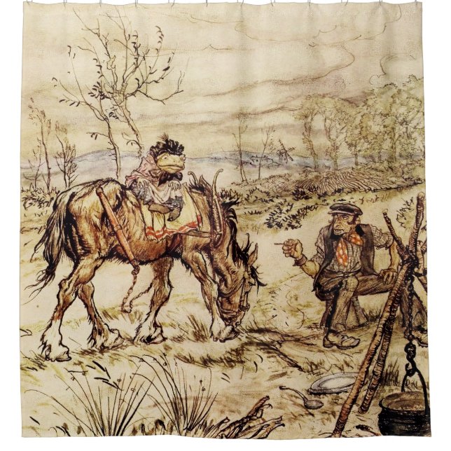 Toad und die Sinti und Roma von Arthur Rackham Duschvorhang (Vorderseite)