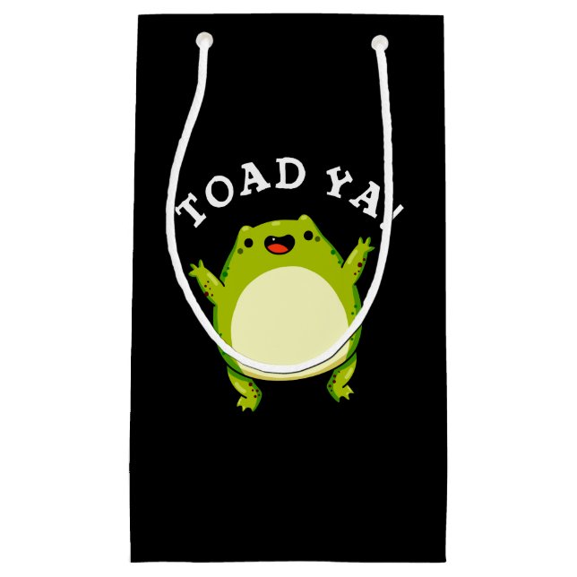 Toad Ya Funny Frog Pun Dark BG Kleine Geschenktüte (Vorderseite)