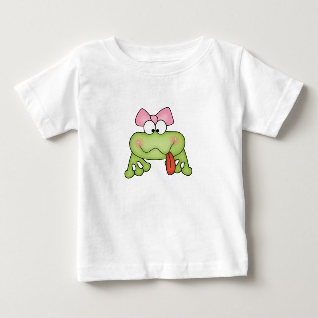 Toadal Niedlicher Girl Frog Baby T-shirt (Vorderseite)