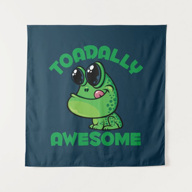 Toadal Phantastisch Happy Cartoon Toad Wandteppich (Vorderseite)