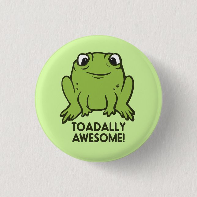 Toadal Phantastischer Funny Toad Pub Button (Vorderseite)