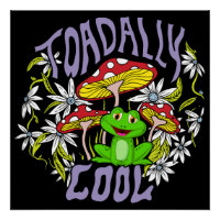 ToadalCoole Blüten- und Froschtypografie