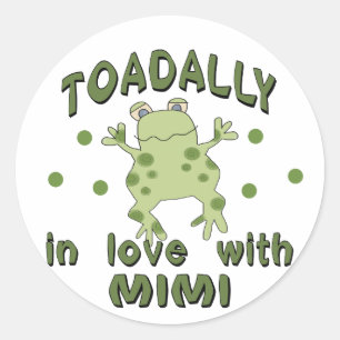 TOADALLY Liebe Mimi Frog Runder Aufkleber