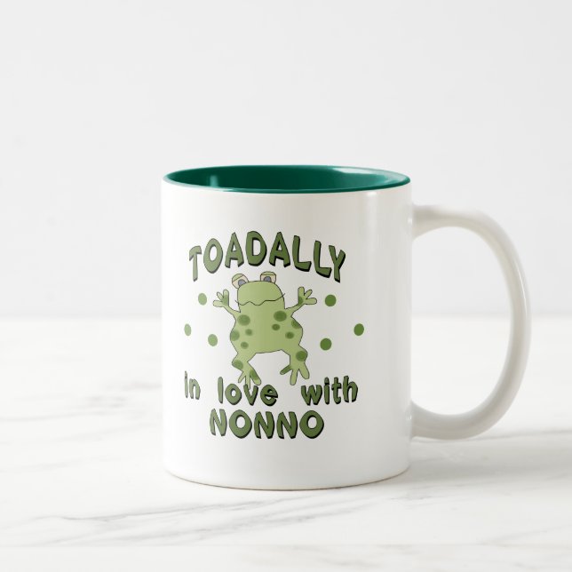 TOADALLY Liebe Nonno Frosch Zweifarbige Tasse (Rechts)