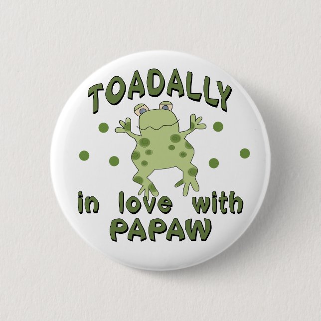 TOADALLY Liebe-Papaya-Frucht Frosch Button (Vorderseite)
