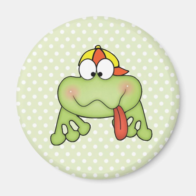 Toadally Niedlich Boy Frog Magnet (Vorne)