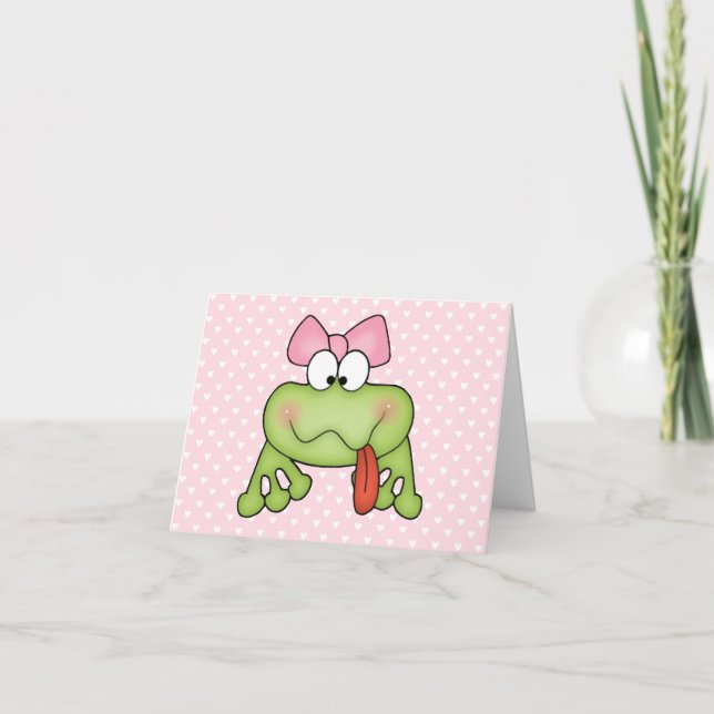 ToadalNiedliche Girl Frog Blank Card Karte (Vorderseite)