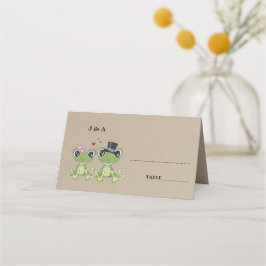 Toadett in Liebe Frog Wedding Table + Menu Card Platzkarte