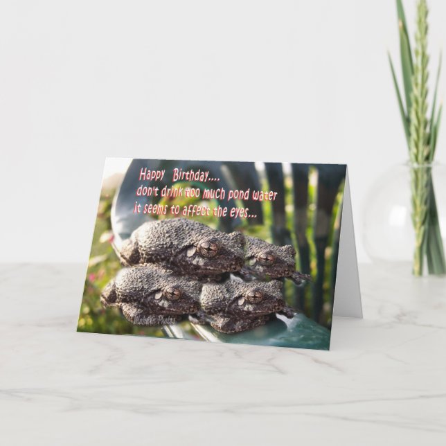 Toads Geburtstag anpassen Karte (Vorderseite)