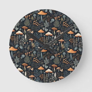 Toadstool Forest Runde Wanduhr