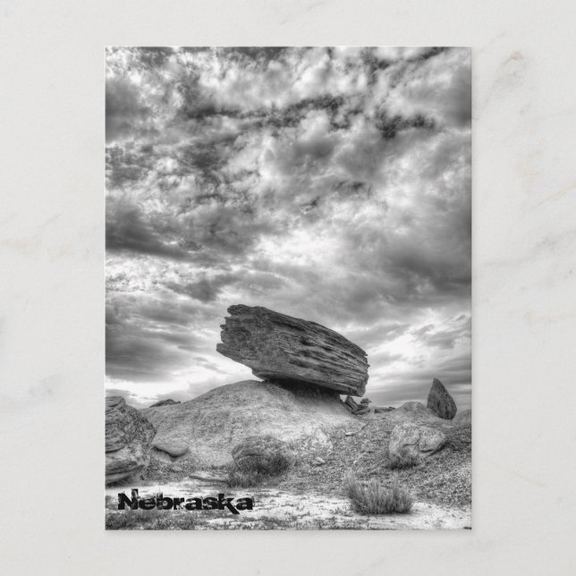 Toadstool Geologic Park, Nebraska Postkarte (Vorderseite)