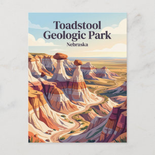 Toadstool Geologic Park Nebraska Postkarte