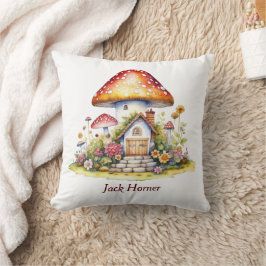Toadstool House Pillow Kissen