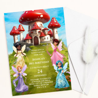 Toadstool Märchenschloss Einladung