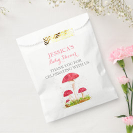 Toadstool Mushroom Wasserfarbe Niedlich Babydusche Geschenktütchen