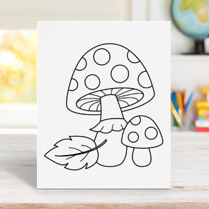 Toadstool Pilzkolorierseite Poster