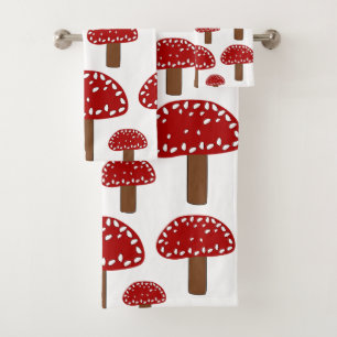 Toadstool Red Forest Motif de champignon
