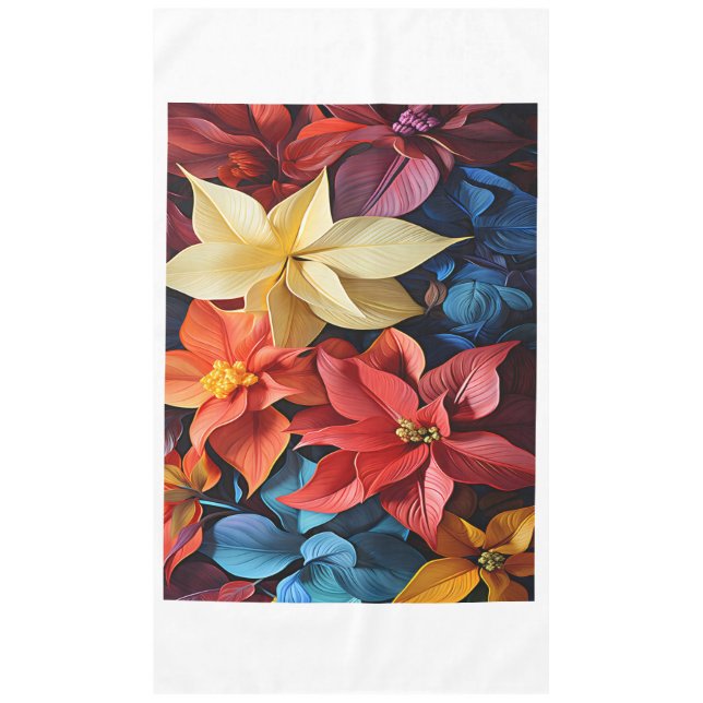 Toalha de Mesa (Tablecloth) Flores Natalinas Tischdecke (Vorderseite)