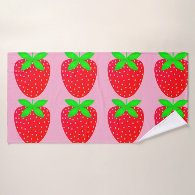 Toalha estampada morangos badhandtuch set (Badehandtuch)
